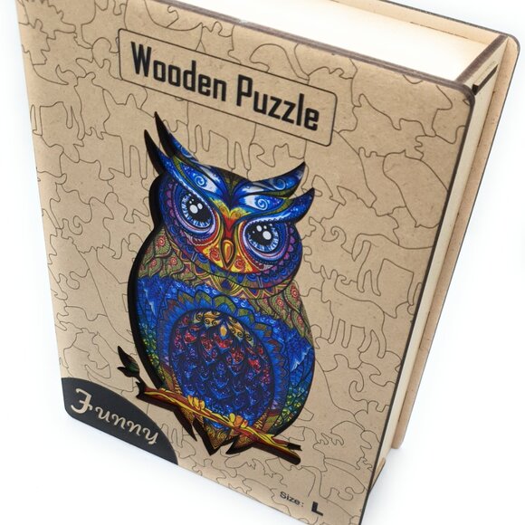 Suvira Animal Wooden Puzzle - Engaging, Educational, and Eco-Friendly (Owl) - Picture 8 of 12